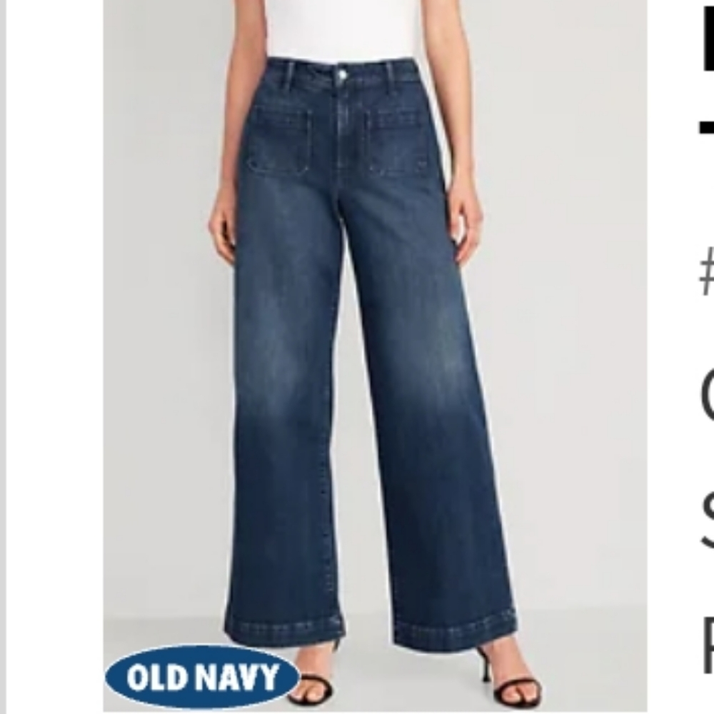 Extra High-Waisted Wide-Leg Trouser Jeans for Women